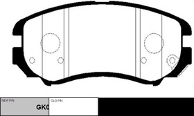 ckkh-37, Колодки тормозные дисковые HYUNDAI Sonata 2001 - 2010 / NF 2008 - 2010 / Grandeur 2009 - 2011 / Tuc