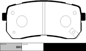 GK0544 Колодки тормозные дисковые задние HYUNDAI H1 02-/iX55 3.0 08-/KIA CARNIVAL 06-