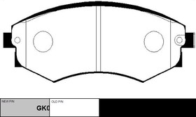 ckks-4, Колодки тормозные дисковые SSANGYONG Korando 2002 - 2006 / Rexton 2002 - 2004