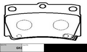 GK0602, Колодки тормозные дисковые задние MITSUBISHI PAJERO SPORT/MONTERO SPORT 98-