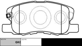 Колодки тормозные MITSUBISHI Colt 2002-2012 пер. \ GK0636 (CKM-68)