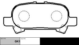 GK1045, Колодки зад. toyota avalon/camry 2.4-3.5 96-05