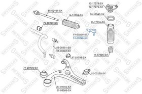51-00296-SX, 51-00296-SX_наконечник рулевой правый!\ Hyundai Verna 05
