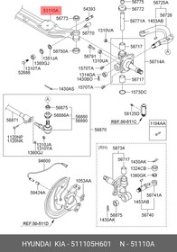 51110-5H601, Балка подвески передней HYUNDAI HD65 дв.D4DD,72 OE