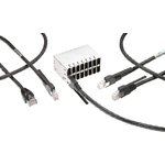 2159684-4, Cat5e Male RJ.5 to Male RJ45 Ethernet Cable, F/UTP, Black LSZH Sheath, 2m, Low Smoke Zero Halogen (LSZH)
