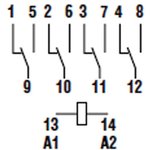 Relay, 4 Form C (NO/NC), 24 V (DC), 600 Ω, 7 A, 250 V (AC), 55.14.9.024.0000