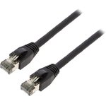 CQ8073S, Patch cord; S/FTP; Cat 8.1; stranded; Cu; LSZH; black; 5m; 26AWG