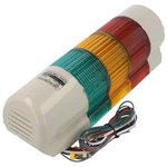 QWTDL-WA-3-24-RAG, Сигнализатор: сигнальная колонна, LED, красный/янтарный/зеленый