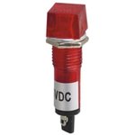 N-XD10-4-R, Лампа неоновая с держателем красная 220VAC