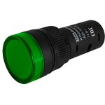 SQ0702-0053, Лампа AD-16DS(LED) матрица d16мм зеленый 12В AC/DC
