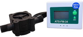 ATS-FM-34, Flow Sensors Micro Flow Totalizer+Flow Rate Meter,L Mode, 1/4" NPT, 1.5M Cable, 0.05-1L/min.