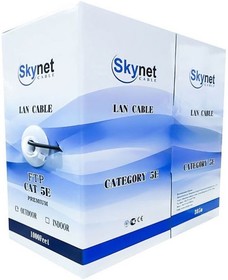 Фото 1/6 SkyNet Кабель FTP outdoor, медный, 4x2x0,46, FLUKE TEST, кат.5e, однож., 305 м, box, черный [CSL-FTP-4-CU-OUT]