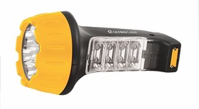 Ultraflash LED3818 (фонарь аккум 220В, черн /желт, 7+8 LED, 2 режима, SLA, пластик, коробка)