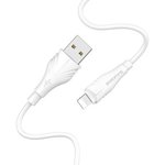(6931474700421) кабель USB BOROFONE BX18 для Lightning, 2.4A, длина 1м, белый