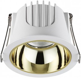 Novotech 358692 SPOT NT21 207 белый/золото Светильник встраиваемый светодиодный IP20 LED 4000К 10W 100-265V KNOF