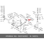 54231-62002, Серьга HYUNDAI HD120 рессоры передней левая OE