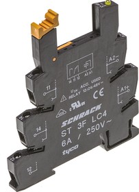 Фото 1/3 ST3FLC4, 24V dc DIN Rail Relay Socket, for use with SNR Series