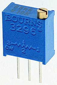 Фото 1/4 3296W-1-472LF, Trimmer Resistors - Through Hole 3/8" 4.7Kohms Sealed Vertical Adjust