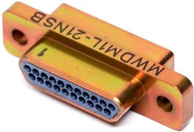 MWDM1L-21S-6K1-18B, D-Sub Micro-D Connectors MICRO D PREWIRED CON 21CNT SKT #26AWG