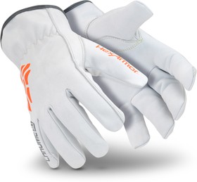 6061109, White Leather Cut Resistant, Dry Environment, Good Dexterity Work Gloves, Size 9, Large