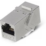 Адаптер Cabeus CA-8p8c-C6a-SH Проходной адаптер, RJ45-RJ45 (8p8c), категория 6a ...