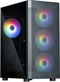 Фото 1/10 Корпус Zalman i4 TG Black Mid Tower (ATX/micro ATX/mini-ITX , без БП, Steel, ABS, Tempered Glass, 4x120mm FAN RGB)