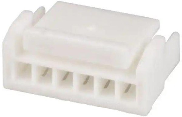 GHR-06V-S, GH Connector Housing, 1.25mm Pitch, 6 Way, 1 Row Right Angle ...