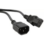 Кабель питания Filum FL-PC-C13/C14-C1-0.5-BK ПВС-АП 3x1.0 С13 - C14, 220/250В ...