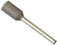 KLS8-01108-E7508 grey (TIC-0.75-8) серый (LT07508), Наконечник 8мм для обжима многожильн. кабеля 0,75мм² изолированный (E7508)