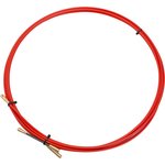 47-1003, Протяжка кабельная (мини УЗК в бухте), стеклопруток, d=3,5мм, 3м, красная
