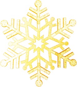 Фото 1/2 502-381, Елочная фигура Снежинка резная, 81 см, цвет золотой