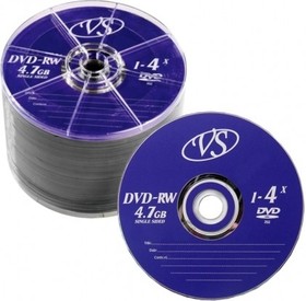 Фото 1/3 Диски VS DVD-RW 4,7 GB 4x Bulk/50