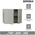 Шкаф металлический для документов (антресоль) BRABIX "KBS-09", 700х880х390 мм ...