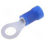 130102, PLASTI-GRIP Insulated Ring Terminal, M5 Stud Size, 1mm² to 2.6mm² Wire Size, Blue