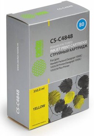 Фото 1/2 Картридж струйный Cactus CS-C4848 желтый для №80 HP DesignJet 1050C/1055CM/1000