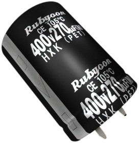 450HXK390MEPASN22X60, 390 µF 450 V Aluminum Electrolytic Capacitors Radial, Can - Snap-In 5000 Hrs @ 105°C