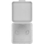 SQ1401-0821, Desoldering box OP 65x65x50mm, lid, IP54, 4inx., without hermetic leads
