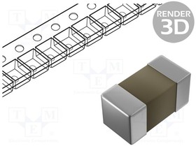 Фото 1/3 C0402C104K4RAC7867, Конденсатор керамический SMD 0402 100nF ± 10% 16V X7R T&R