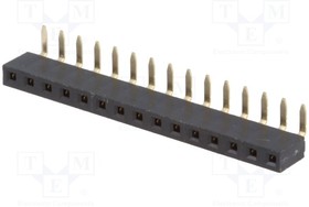 BLW15G, Гнездо, штыревое, "мама", PIN 15, угловой 90°, 2,54мм, THT, 1x15