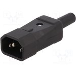 CL1919, PLUG CP22R C14(RE-WIREABLE)
