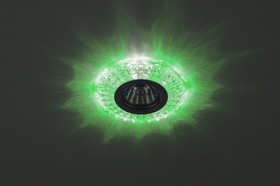 Фото 1/3 DK LD2 SL/GR+WH Светильник ЭРА декор cо светодиодной подсветкой (зеленый+белый), прозрачный (50/1400 Б0019199