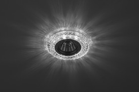 Фото 1/3 DK LD3 SL/WH Светильник ЭРА декор c белой светодиодной подсветкой, прозрачный Б0019202