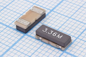 Керамические резонаторы 3.36Гц SMD 7.4x3.4мм с двумя контактами; №пкер 3360 \C07434C2\\4000\ \ZTACC3,36MG\ (3.36M)