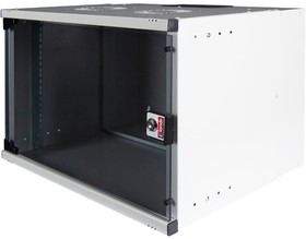 Фото 1/10 Шкаф коммутационный LANDE LN-SS07U5440-LG настенный, стеклянная передняя дверь, 7U, 540x370x400 мм