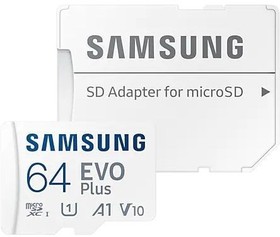 Micro SecureDigital 64Gb Samsung EVO Plus Class 10 MB-MC64KA/RU/APC + adapter