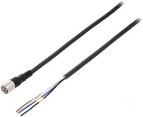Фото 1/4 XS3F-M421-410-A, Straight Female 4 way M8 to Unterminated Sensor Actuator Cable, 10m