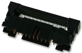 Фото 1/3 1-111446-6, IDC Connector, IDC Plug, Male, 2.54 мм, 2 ряда, 16 контакт(-ов), Монтаж на Кабель