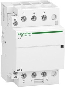 Фото 1/3 МОДУЛЬНЫЙ КОНТАКТОР iCT63A 3НО 220/240В АС 50ГЦ