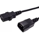Кабель питания Filum FL-PC6-C13-C14-1.8M С13- C14, 3х0.5мм², 220В, 6A, чёрный, 1.8м