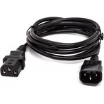 Кабель питания Filum FL-PC6-C13-C14-1.8M С13- C14, 3х0.5мм², 220В, 6A, чёрный, 1.8м
